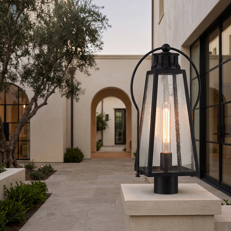 Lampadaire d'extérieur 1 lumière noir sable 18,63 po Briarwick