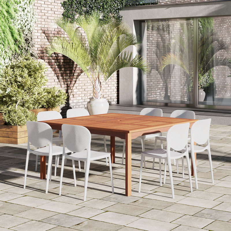 Anautica 8 - Person Patio Dining Set with Square Table
