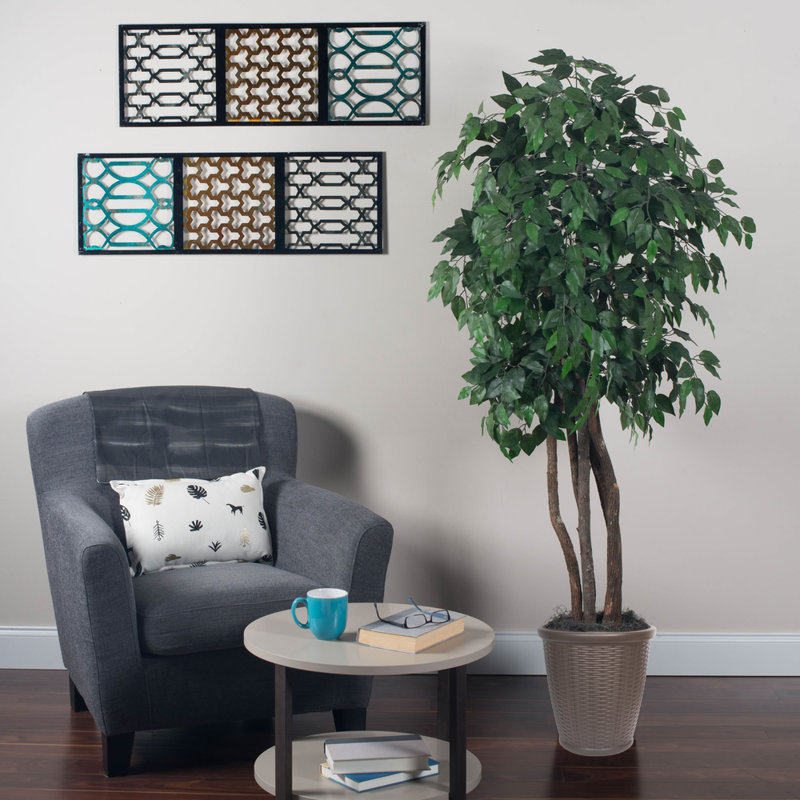 72'' Faux Tree in Pot, Brown