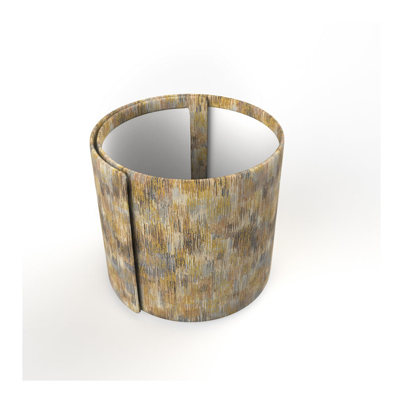 Abat-jour tambour en coton / plastique Drum