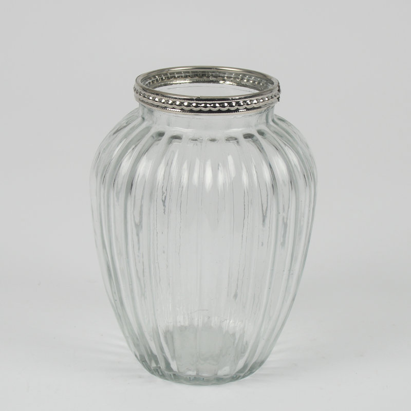 Kierra Glass Table Vase, 11cm H x 8cm W x 8cm D, Clear