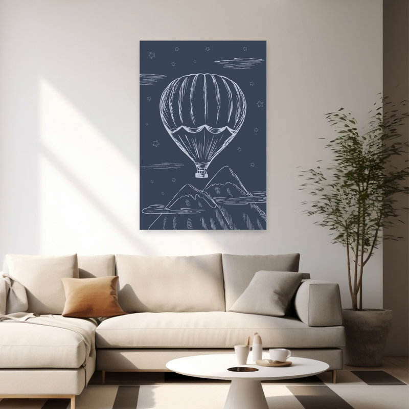 Art contemporain, art mural contemporain, Bleu, H 60 po x l 40 po