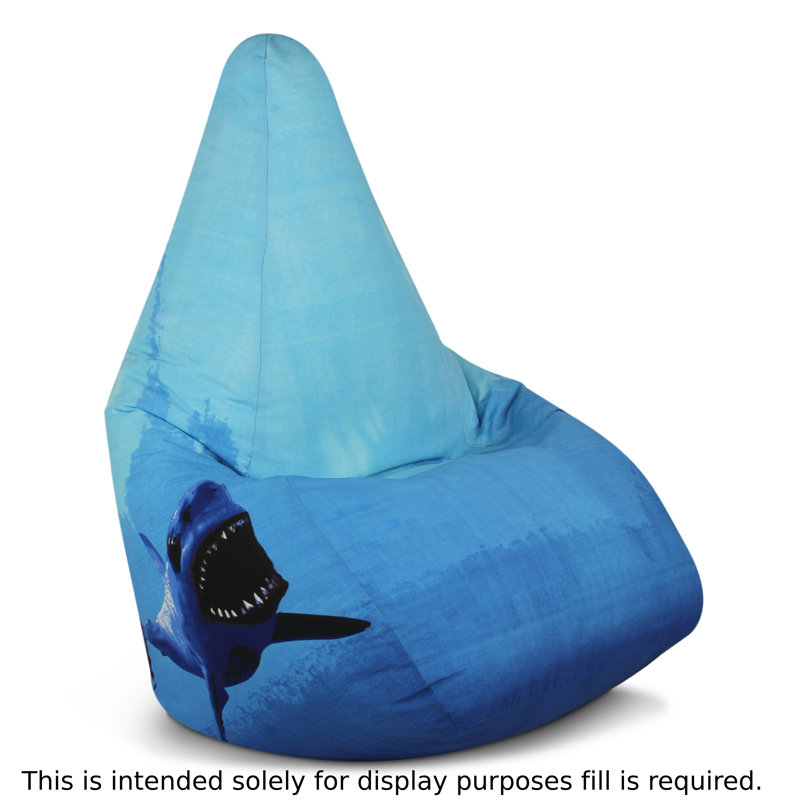 Grande housse à billes en polycoton, H 26 po x l 27 po x P 30 po, Polyester bleu