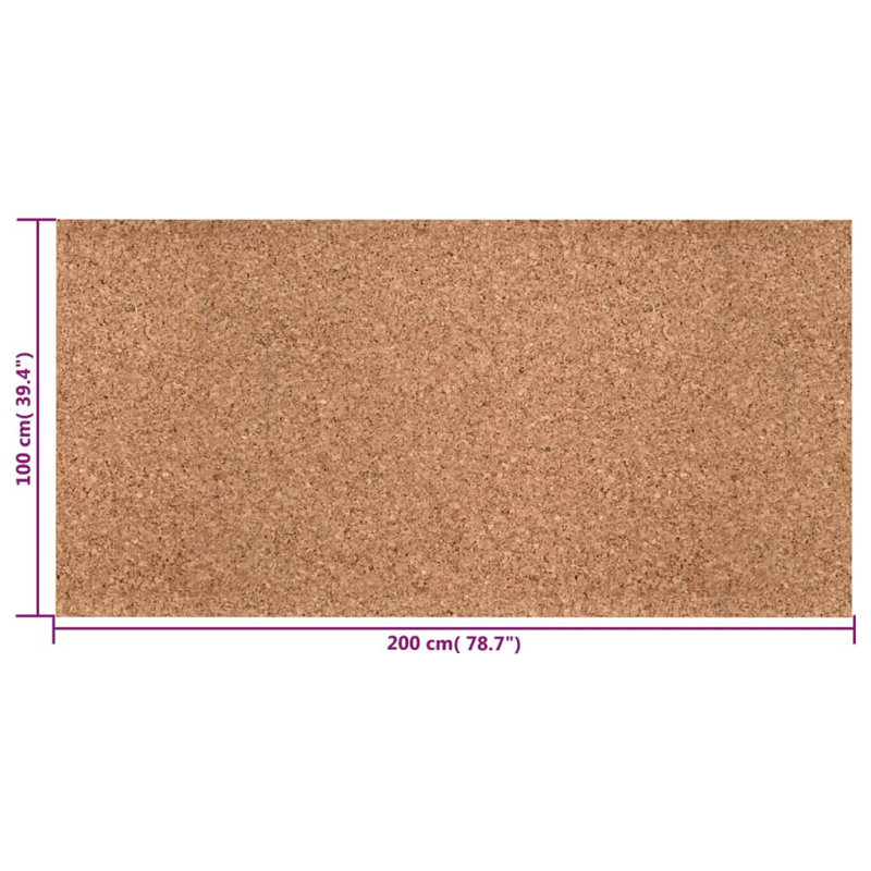 Vidaxl Cork Roll 39.4"X78.7" 0.31"