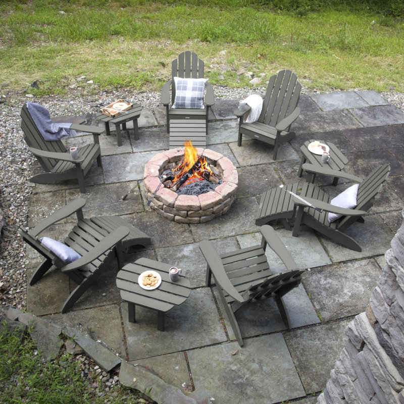 Anette 6 - Person Patio Conversation Set, Coastal Teak