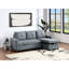 Canapé modulaire convertible noir et gris