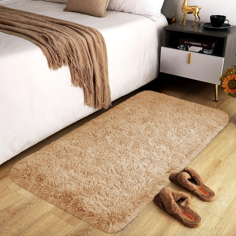 Tapis à poils longs Longford, Rond 4 pi