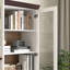 Armoire de rangement blanche en panneau de fibres à densité moyenne blanche, grands armoires de cuisine avec portes en verre et tablettes réglables, armoire de rangement autoportante pour la cuisine, le salon
