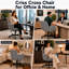 Chaise de travail grise en velours côtelé moderne à large assise avec accoudoirs rabattables à 5 positions, dossier inclinable, hauteur réglable et roulettes-1844865610