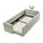 Twin Size Upholstered Platform Bed with Cute Rabbit Ear Shaped Headboard, with Safety Rail and Pocket, Boucle Fabric-172012419