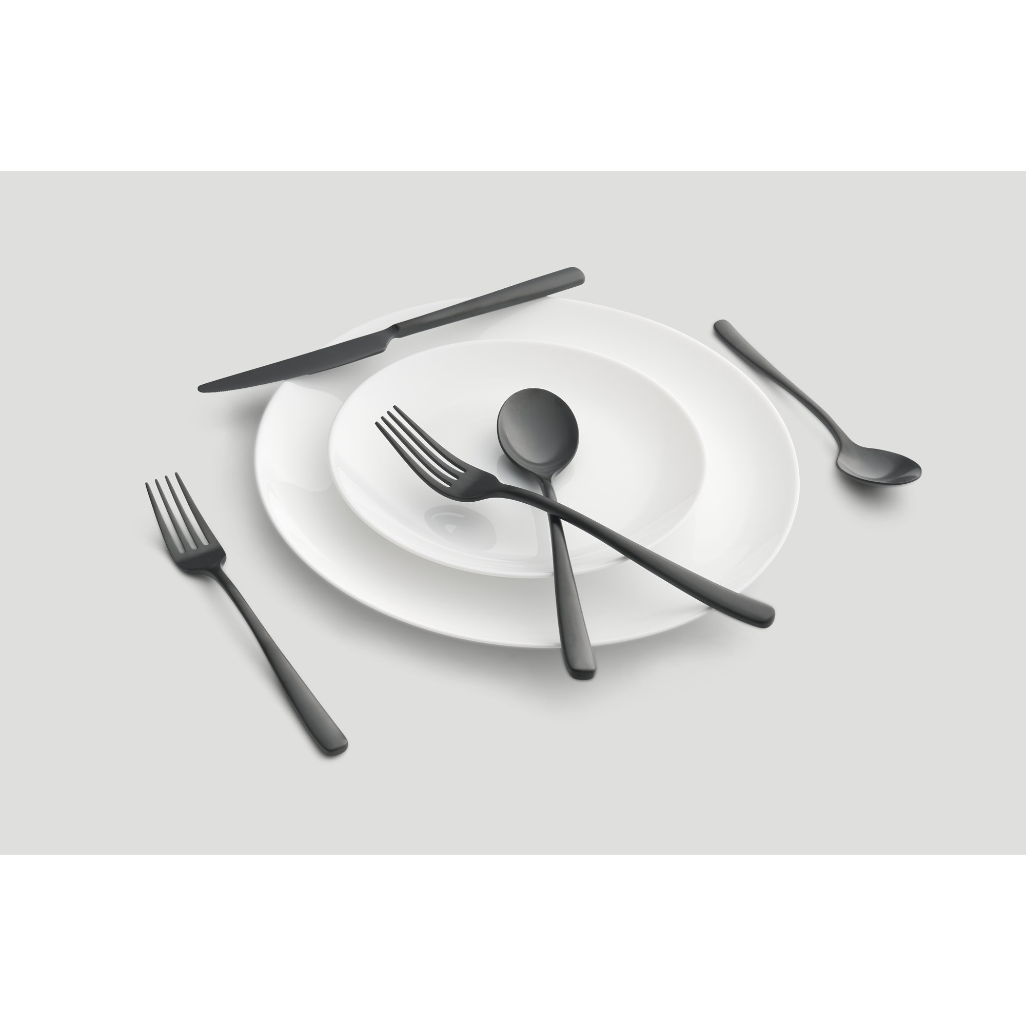  20-Piece Flatware Set, Service For 4, Black