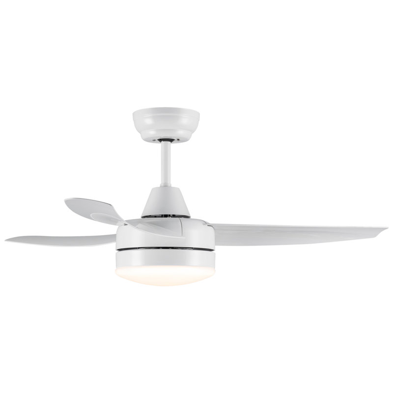 YUHAO Ventilateur de plafond contemporain à DEL 3 pales 42 pouces x 42 po x 10,34 po YUHAO, Blanc mat