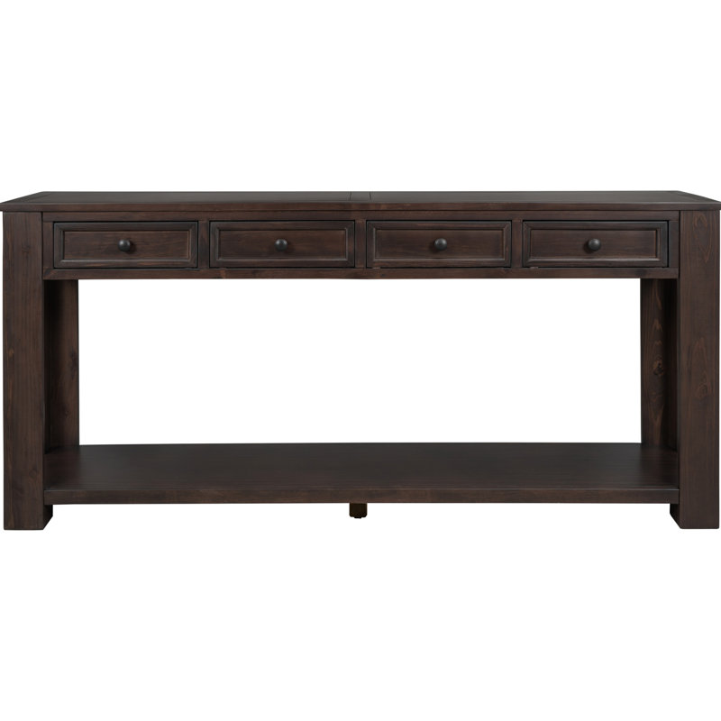 Table de rangement rectangulaire: Console avec tiroir, Espresso