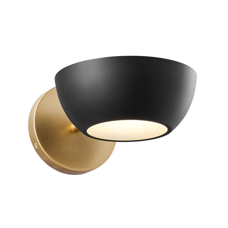Vinetta 1-Light Wall Sconce in Black, Black