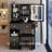 29.2" Small Size Left Drawer Desktop Vanity Table + Cushioned Stool-1959921599