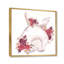 Joli lapin et fleurs et feuilles d'automne I - peinture sur toile-66800875-66800882