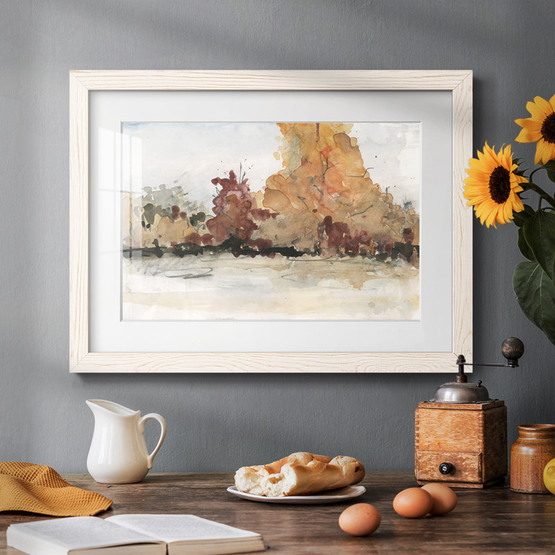 The Autumn View II - reproduction d'un seul cadre photo, H 14 po x l 20 po x P 1,5 po, Blanc