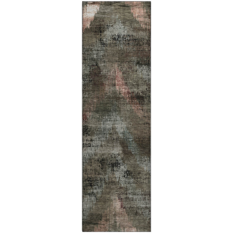 Premium Machine Washable Prisco Brown Rug