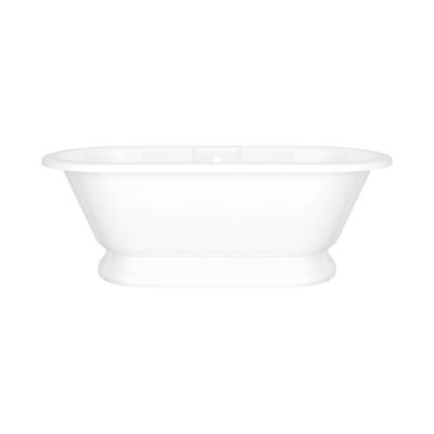 York 69" x 32" Freestanding Soaking Bathtub With Pedestal Base And Void