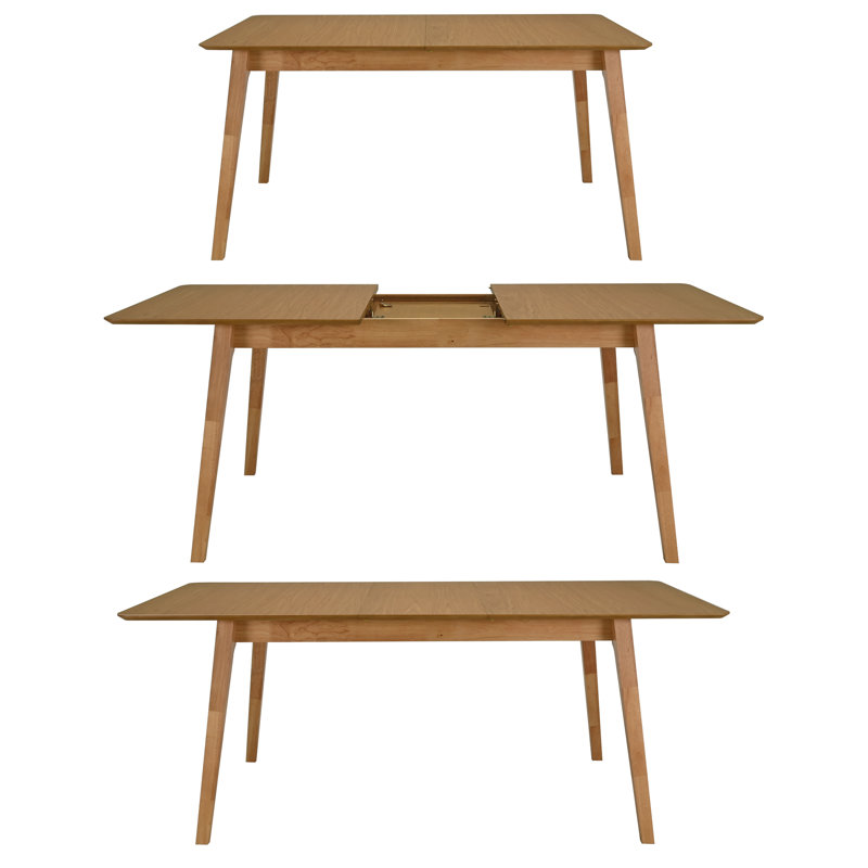 Masher Indoor Wood Extendable Dining Set, Oak, 7 Pieces: Table, 6 Chairs