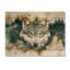 Loup en hiver, forêt, rivière à encre II - loup, art mural en bois sur bois de pin naturel-1261741387