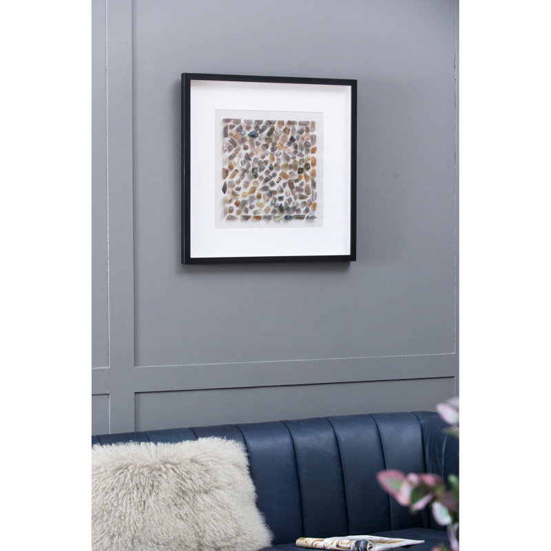 Boîte-cadre, cadre noir, ajoute de la sophistication au mur de la boîte de salon moderne, cadre, envers en velours, multicolore, idéal pour transitionnel