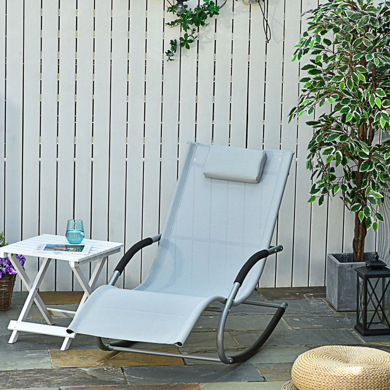 Chaise berçante inclinable avec fauteuil détachable Zero Gravity, Gris