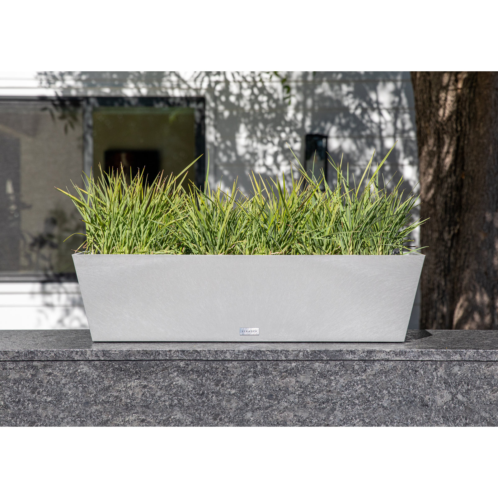 Pure Series Planter Box, Charcoal Gray, 9" H x 36" W x 10" D, Set of 2