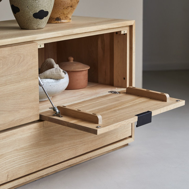 Senson Media Console, Natural Wood
