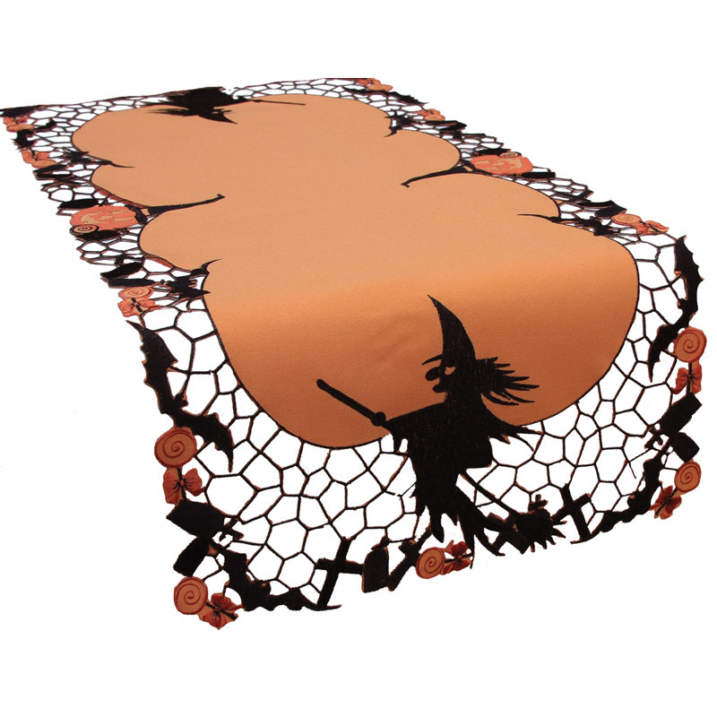 Lapham Witch Cutwork Table Runner, 15" W x 54" L