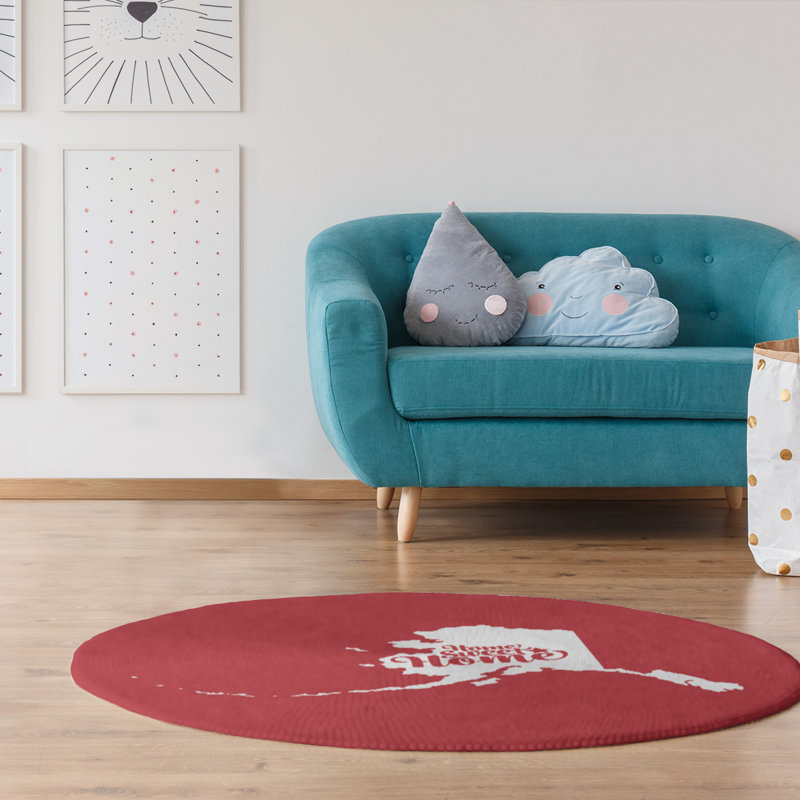 Chenille Indoor Rug, Round 5'