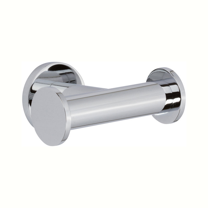 Kubic Double Robe Hook, Polished Chrome