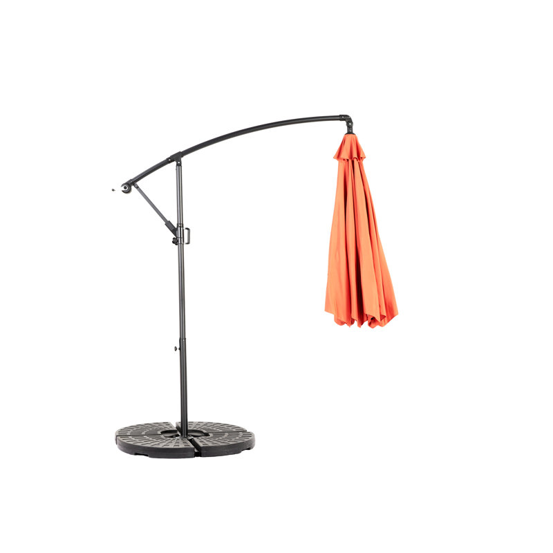 Parasol de piscine 10 pieds orange - Hydrofuge et ombragé pour une construction propre et durable