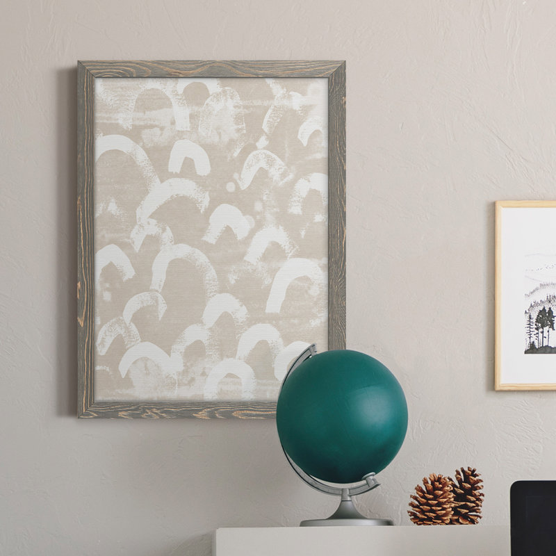 «Earth Gravure II», toile encadrée de qualité supérieure - prête à être accrochée, Gris, H 38 po x l 28 po x P 1 po