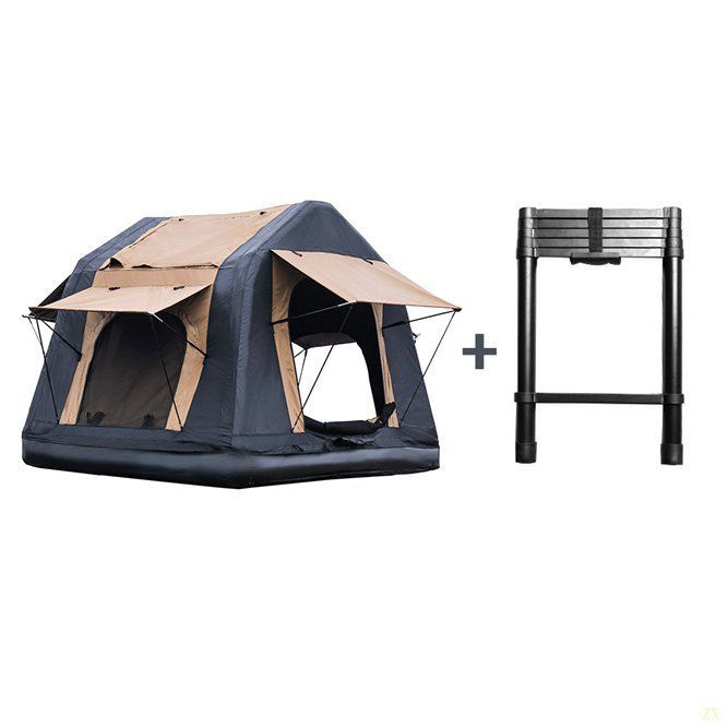 Tente gonflable avec échelle pour le camping (avec échelle, style deux tons)