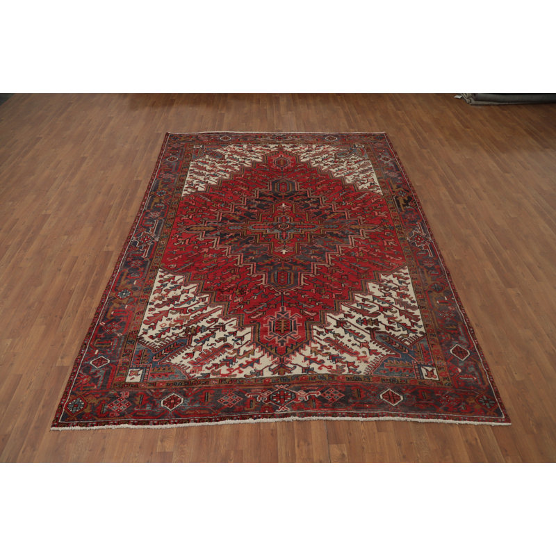 Tapis traditionnel géométrique rétro 8 x 11