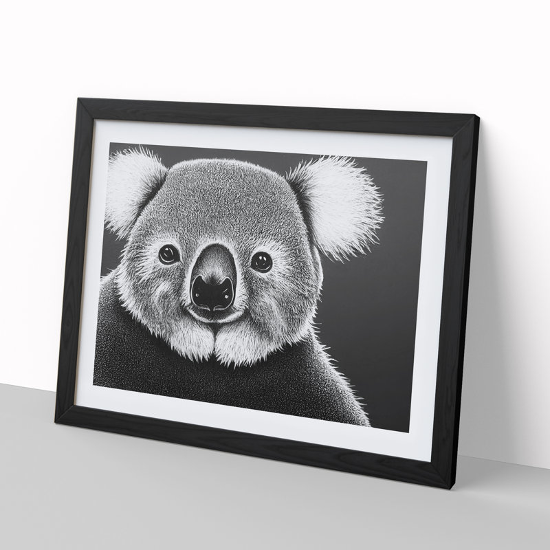 Koala Bear - Framed Print, Black Framed, 34cm H x 46cm W