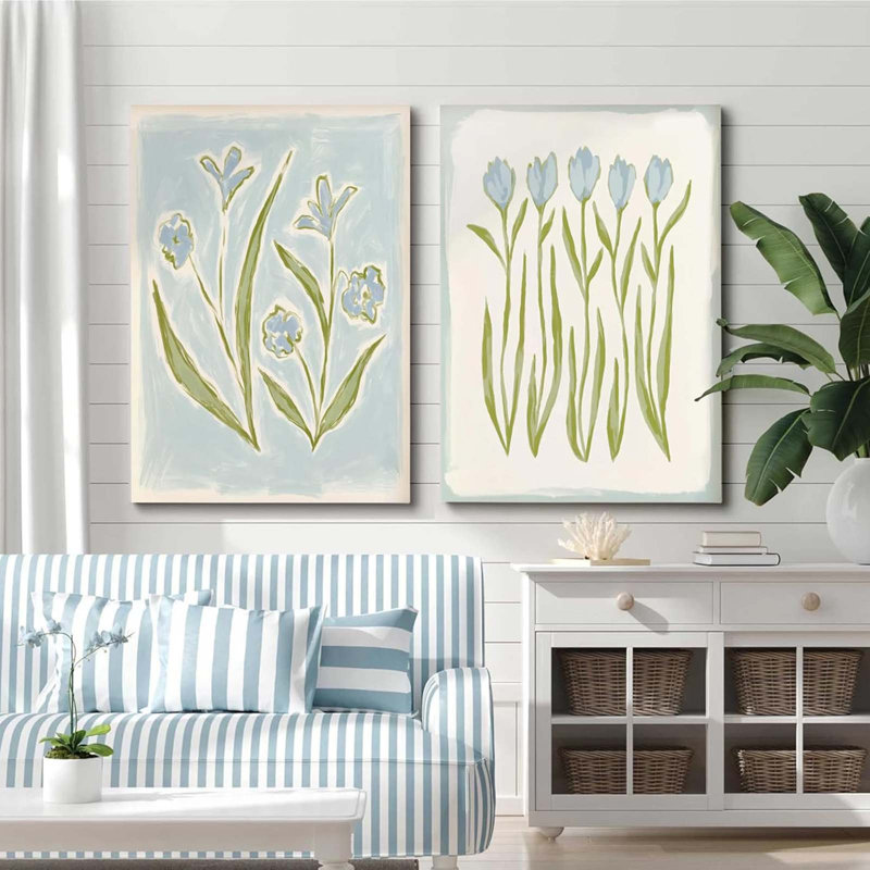 2 Piece Wrapped Canvas Wall Art
