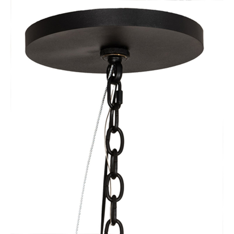 Kitzi 8 - Light Chandelier, 52" H x 51" W x 51" D, Black