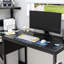 Bureau d'ordinateur avec prise de courant et tablettes de rangement, table d'écriture d'étude avec station de charge de ports USB, poste de travail PC pour bureau à domicile, noir-1931832399