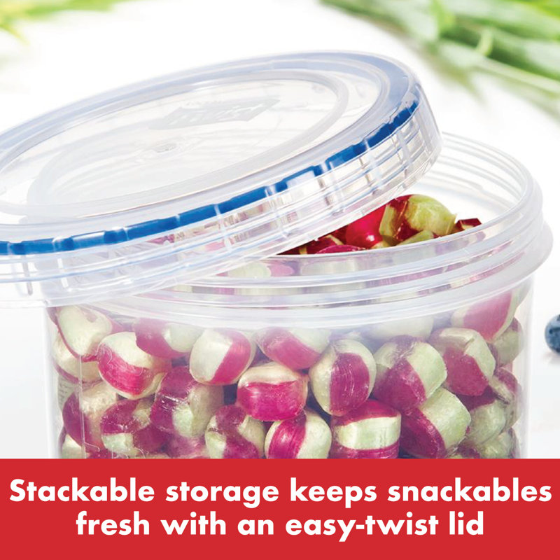 Clear BPA-Free Plastic Food Storage Containers Set of 6