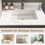 Comptoir de meuble-lavabo 31 po avec lavabo encastré Roomfitter, comptoir en pierre frittée durable avec dosseret, blanc