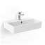 HOROW Basin 560mm L x 360mm W White Ceramic Rectangular Sink with Overflow
