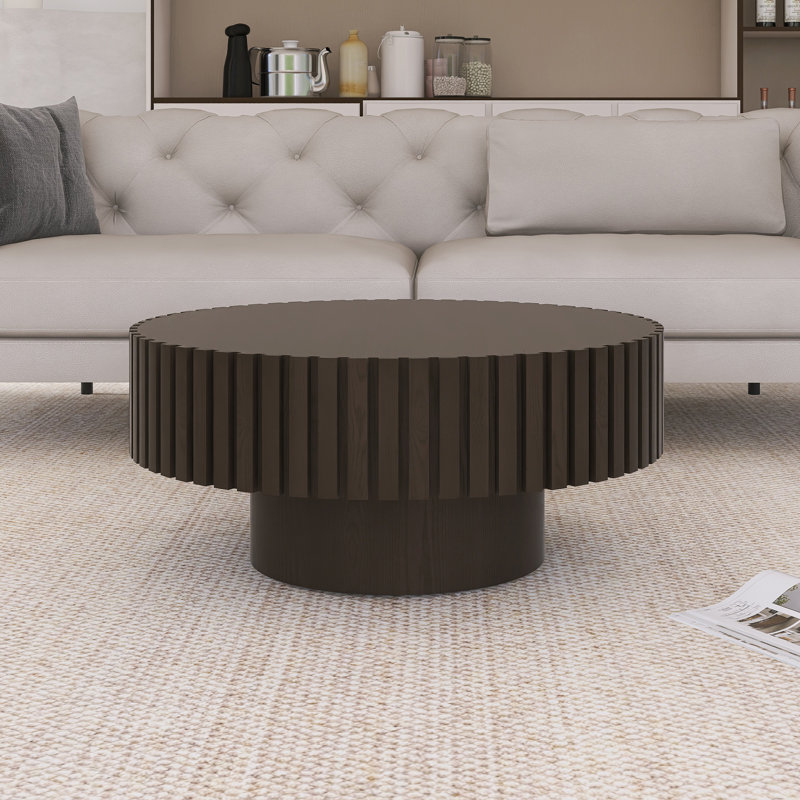 Table basse ronde pour le salon, Noir