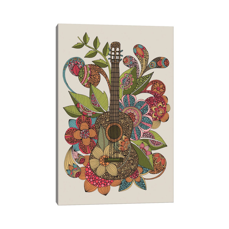 Ever Guitar by Valentina Harper - Wrapped Canvas Print, 20.32 cm H x 30.48 cm W