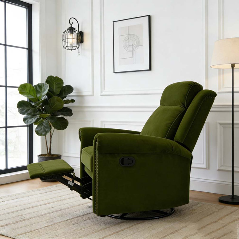 Fauteuil inclinable et pivotant à 360 °, Vert
