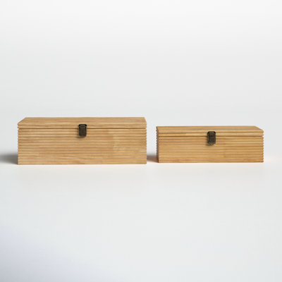 Fleetwood 2 Piece Handmade Wooden Decorative Box Set