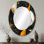 Miroir mural ovale noir et jaune-1166305818