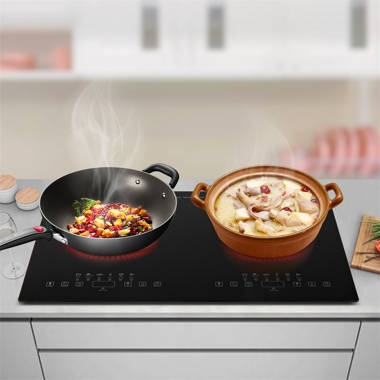 Double Induction Cooktop, 24 inch 4000W Induction cooktop 2 burner