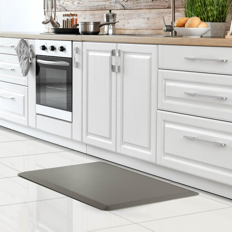 Tapis de cuisine anti-fatigue, tapis de bureau debout, antidérapant, Gris